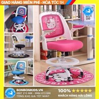 [Có Hỏa Tốc]  Ghế Hello Kitty 250, Ghế học sinh Mèo Kitty bản nâng cấp (CÓ KÊ CHÂN, THẢM LÓT, CÓ KHÓA BÁNH XE )