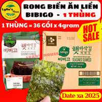 [Có Hỏa Tốc HCM] SIÊU TIẾT KIỆM COMBO THÙNG Rong biển ăn liền Bibigo - rong biển Hàn Quốc ăn vặt thực phẩm chay snack CJ
