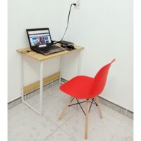 [CÓ HOẢ TỐC HCM size 80] Bàn làm việc  BUN,chân sắt mặt gỗ (full phụ kiện lắp ráp, Không kèm ghế)