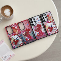 Có hộp đóng gói CASETiFY kỷ niệm 50 năm Vỏ điện thoại Hello Kitty tương thích Samsung Galaxy S22 S23 S24 Ultra Plus Màu kẹo Vỏ Acrylic chống sốc