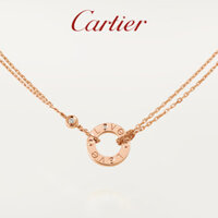 [Có hộp đóng gói] Vòng cổ kim cương vàng trắng Cartier LOVE Series Vàng hồng hồng [Túi quà tặng]