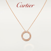 [Có hộp đóng gói] Vòng cổ nữ kim cương vàng trắng Cartier LOVE Series Vàng hồng hồng [Túi quà tặng]