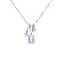 [Có hộp + túi quà tặng] HEFANG HEFANG Barbie Aurora Vòng cổ đường đá nhỏ dành cho nữ thanh lịch Thiết kế cao cấp Vòng cổ chuỗi xương đòn Niche