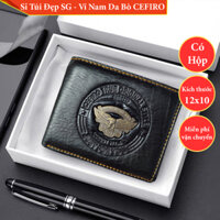 [có hộp xịn] Ví nam da bò Cefiro đại bàng cao cấp 10x12cm - TX014 - Yukata