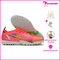 (Có khâu Full đế) Giày Đá Banh Cỏ Nhân Tạo Mercurial Vapor 14 Elite bo thun Hồng Cam TF