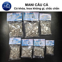 [Có khóa] 100 cái mani kim tây câu cá Kim Quang inox cao cấp không gỉ sét