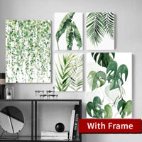 (Có Khung) Áp Phích Thực Vật Nhiệt Đới Lá Xanh Tranh Canvas Phòng Khách Trang Trí Nhà Cửa Treo Tường Nghệ Thuật Khung Tranh Bắc Âu Hình Ảnh