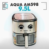[CÓ KÍNH] Nồi chiên không dầu 9 lít Aqua Gold - Công nghệ chiên Rapid Air - Nồi chiên không dầu 9l - Nồi chiên cỡ đại