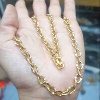 Có Ký Hiệu- Khóa S Không Kiêng Dây Chuyền Nam Xích To Dập Cao Cấp- Vòng Cổ Nam Dùng lâu dài tắm rửa thoải mái
