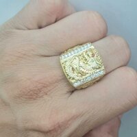 (có ký hiệu-không xi mạ) Nhẫn Rồng Nam Vàng Vonfram Cao Cấp  Không Phai Màu- Bảo hành 5 năm sử dụng trên mọi điều kiện