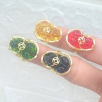 (Có Ký Hiệu-Mẫu Gọn Tay- Không Phai Màu) Nhẫn Tỳ Hưu Vàng Đá Vonfram Cao Cấp-Bao dùng 5 năm trên mọi điều kiện