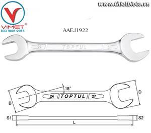 Cờ lê 2 đầu miệng 19x22mm Toptul AAEJ1922