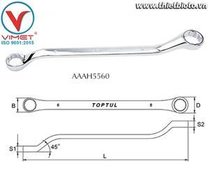 Cờ lê 2 đầu vòng 45 độ Toptul AAAH5560, 55x60mm