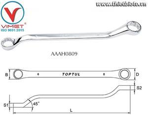 Cờ lê 2 đầu vòng 45 độ Toptul AAAH0809