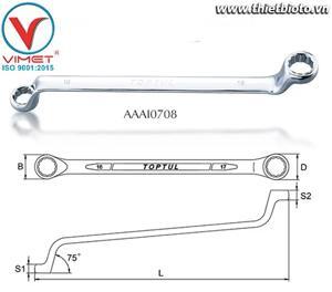 Cờ lê 2 đầu vòng 75 độ Toptul AAAI0708