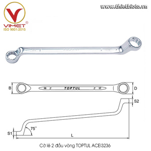 Cờ lê 2 đầu vòng 75 độ TOPTUL ACEI3236 1"x1-1/8"