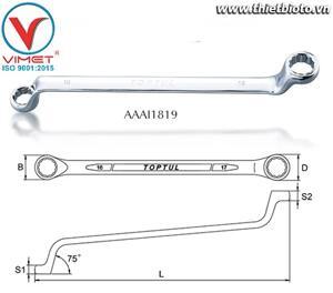 Cờ lê 2 đầu vòng 75° Toptul AAAI1819