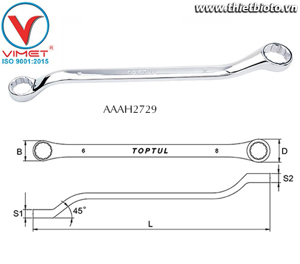 Cờ lê 2 đầu vòng Toptul AAAH2729 27x29mm