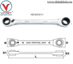 Cờ lê 2 đầu vòng Toptul ABAD0811