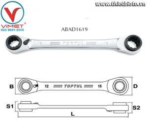 Cờ lê 2 đầu vòng Toptul ABAD1619