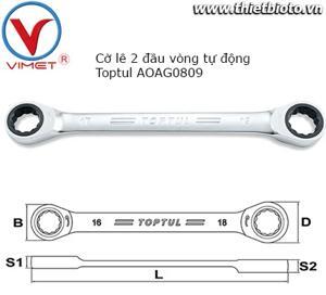 Cờ lê 2 đầu vòng tự động Toptul AOAG0809