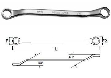 Cờ lê 2 vòng miệng tròn Sata 42-219