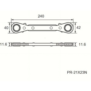 Cờ lê bánh cóc Top Kogyo PR-21X23N