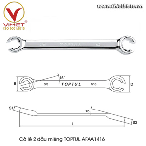 Cờ lê đầu mở Toptul AFAA1416