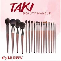 [Cọ Lẻ Đủ Loại] Cọ Trang Điểm Lông Thú Thân Gỗ Lớn- Nhỏ [Khối - Má Hồng - Môi - Mắt]