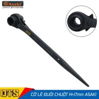 Cờ lê đuôi chuột cao cấp 14-17 mm Asaki AK-6452, cờ lê giàn giáo 2 đầu tự động thép Chrome Vanadium, công tắc đảo chiều