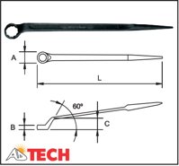 Cờ lê đuôi chuột một đầu vòng 24 mm Ega Master 64951