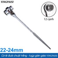 Cờ lê đuôi chuột trắng 22-24 mm, cờ lê giàn giáo tự động YINGPAISI thép CR-V, tuýp giàn giáo đa năng 2 đầu