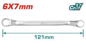 Cờ lê hai đầu vòng Total TORSP06071, 6x7mm