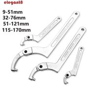 Cờ lê móc ELEGANT, Bộ đai ốc vít Cờ lê móc đầu tròn / vuông, Dụng cụ điều chỉnh dụng cụ hình chữ C di động 19-170mm Dụng cụ cầm tay cờ lê lưỡi liềm