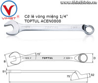 Cờ lê vòng miệng 1/4" TOPTUL ACEN0808