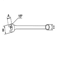 Cờ lê vòng miệng 16mm Ega Master  61735