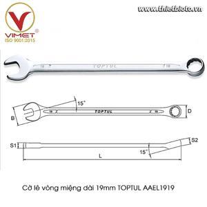 Cờ lê vòng miệng dài 19mm Toptul AAEL1919