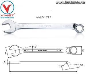 Cờ lê vòng miệng mờ 75 độ Toptul AAEN1717, 17mm