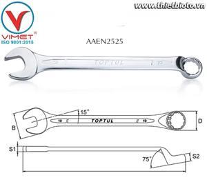 Cờ lê vòng miệng mờ 75 độ 25mm Toptul AAEN2525
