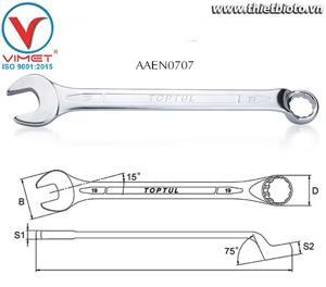Cờ lê vòng miệng mờ 75 độ 7mm Toptul AAEN0707