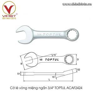 Cờ lê vòng miệng ngắn Toptul ACAF2424, 3/4"