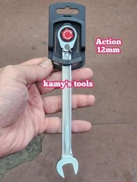 Cờ lê vòng miệng tự động 12mm Action dài 170mm