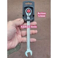 Cờ lê vòng miệng tự động 12mm Action dài 170mm