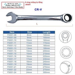 Cờ lê vòng miệng tự động C-Mart F0051-16