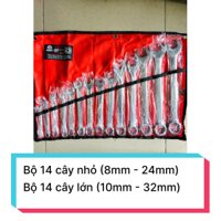 Cờ Lê Vòng miệng Yeti bộ 14 cây lớn (10 - 32mm), nhỏ ( 8-24mm)