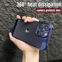 Có logo ốp lưng điện thoại cho iphone 15 pro max ốp lưng iphone 12 11 pro max ốp lưng iphone 14 13 pro max 15 plus ốp lưng bảo vệ camera ống kính tản nhiệt kim loại ốp lưng cứng chống sốc