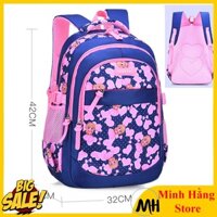 [CỠ LỚN 42CM] Balo đi học cho bé gái đi học, cặp sách học sinh nhiều ngăn hình nhiều cô gái nhỏ xinh xắn cho trẻ cấp 1,2