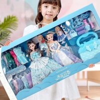 (Cỡ Lớn) Bộ Đồ Chơi Búp Bê Elsa, Bộ Trang Điểm Đa Dạng Cùng Hơn 10 Mẫu Váy, Bộ Búp Bê To Cho Bé Gái Toy Phát Nhạc