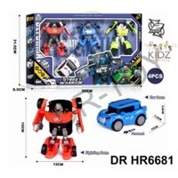 (Cỡ lớn) Set đồ chơi 4 xe ô tô biến hình Robot Tranformers