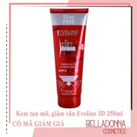 [Có Mã Giảm Giá] Kem tan mỡ giảm cân cực kỳ hiệu quả Eveline Slim Extreme 3D 250ml